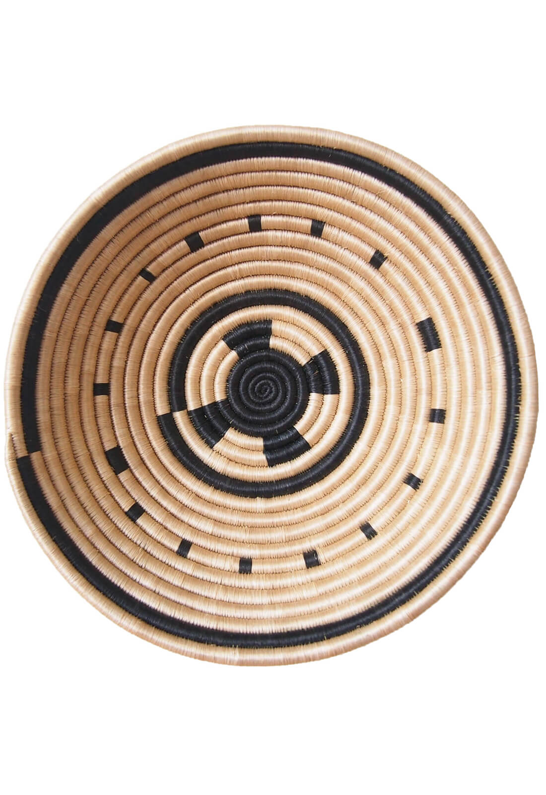 Hand Woven Kaduha Basket - Tan and Black