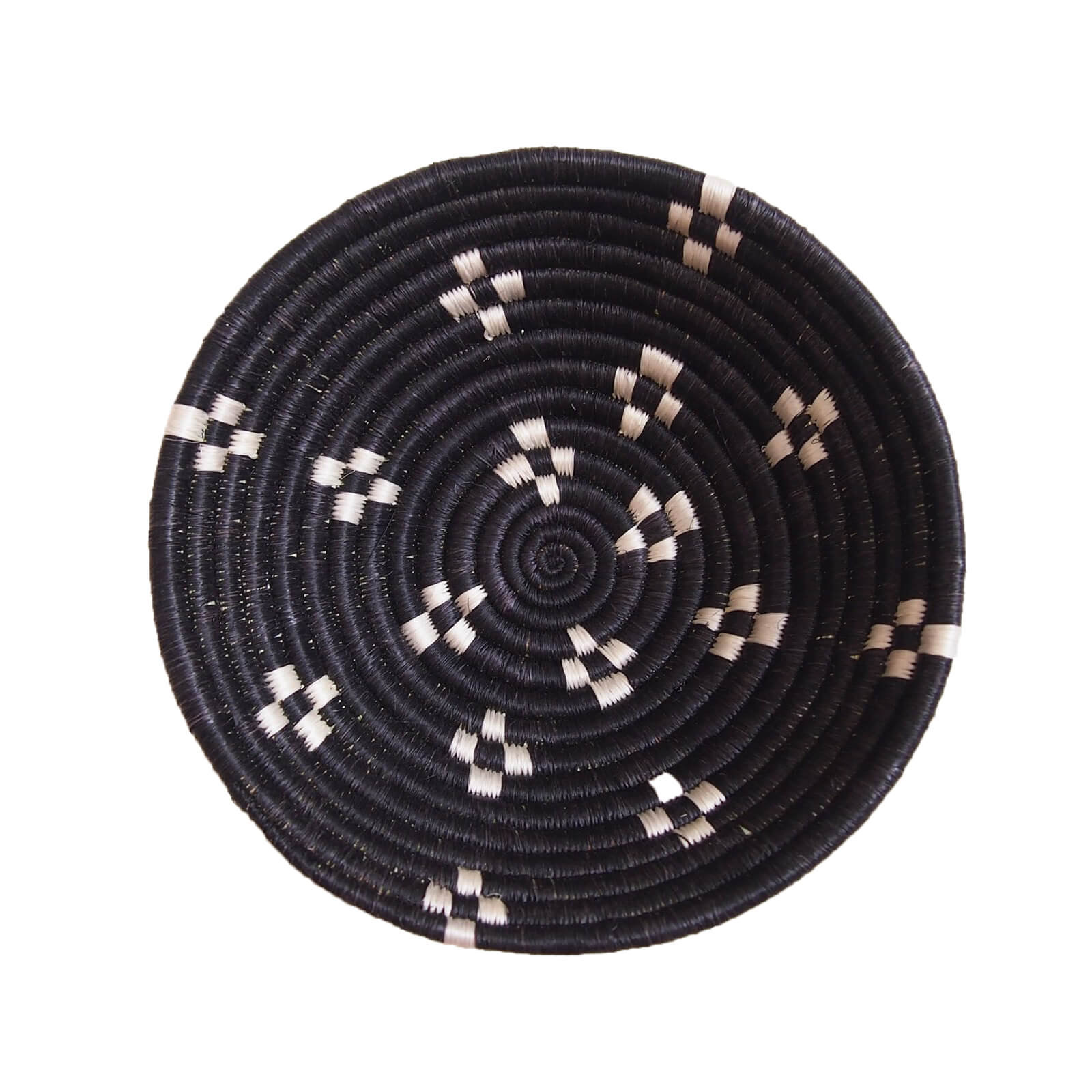 Hand Woven Munazi Basket - Black and White, Small
