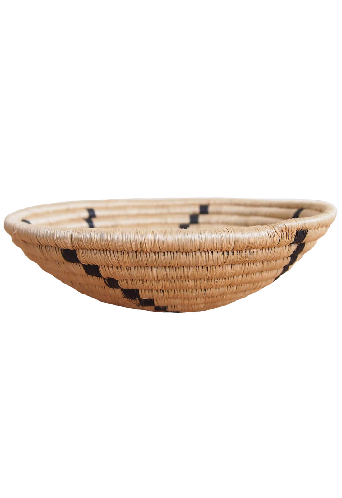 Hand Woven Tanga Basket - Tan and Black
