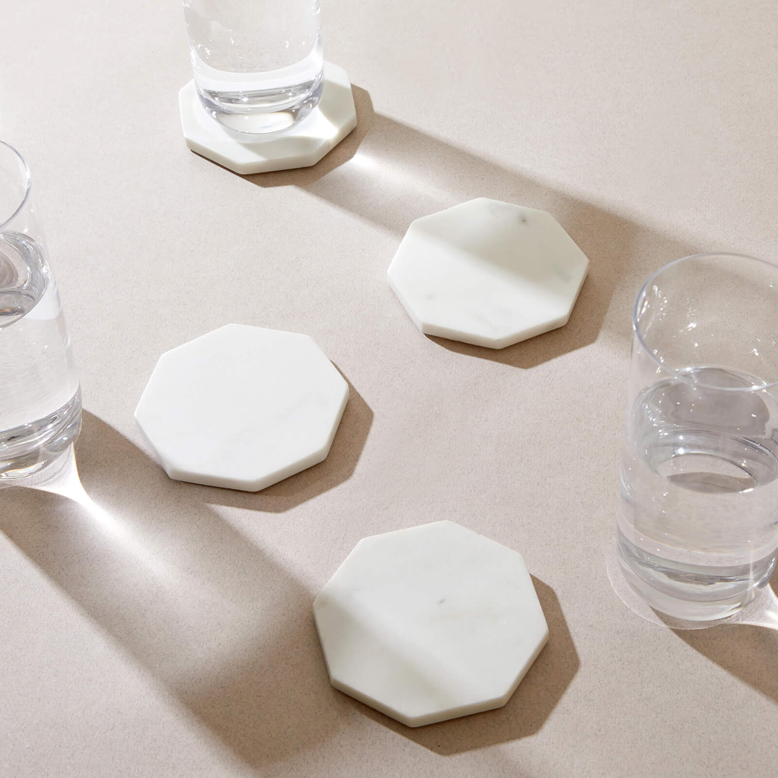 Causebox + Zeal Living Marble Geo Coaster Set