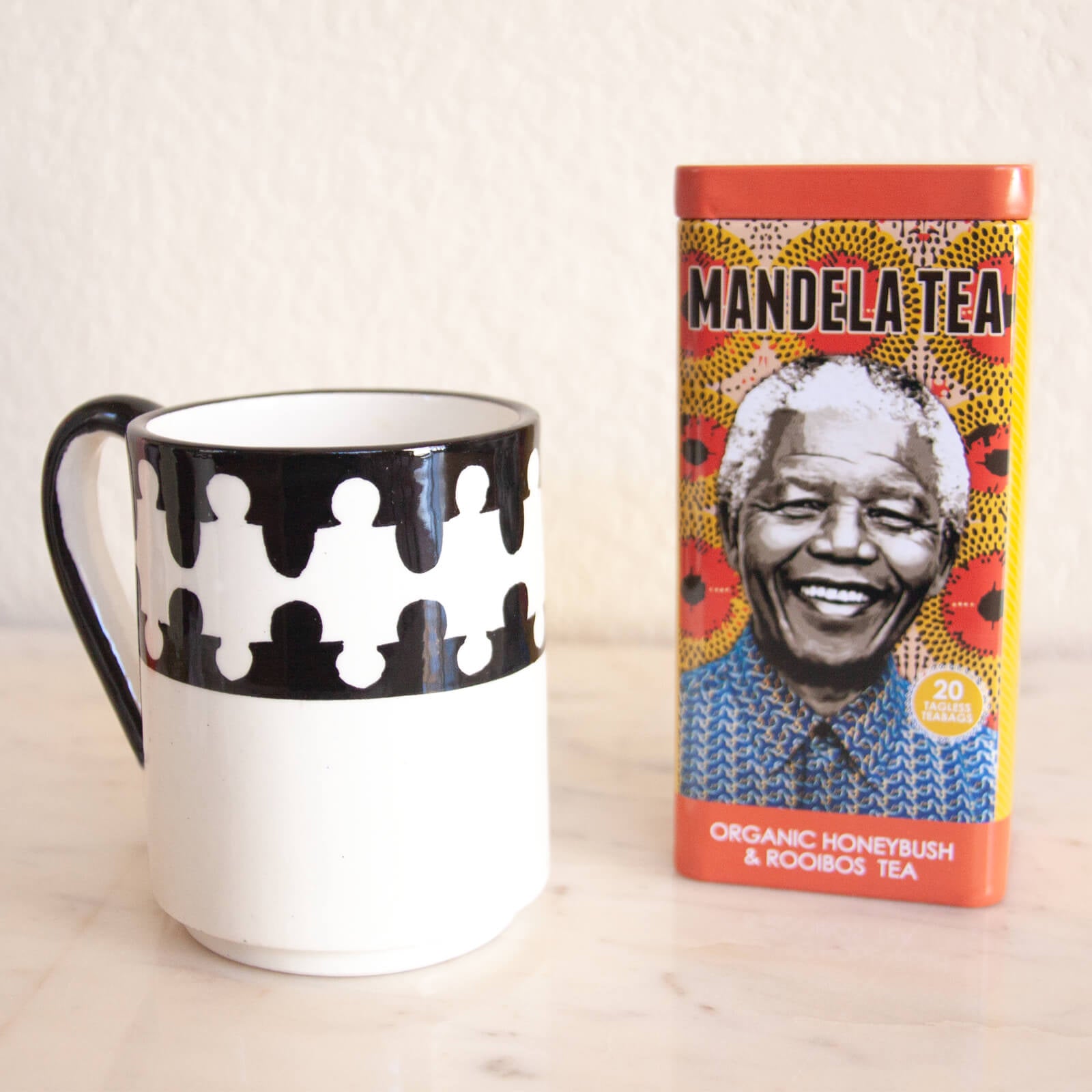 Mandela Tea Commemorative Tea Tin, Organic Honeybush and Rooibos Tea Blend
