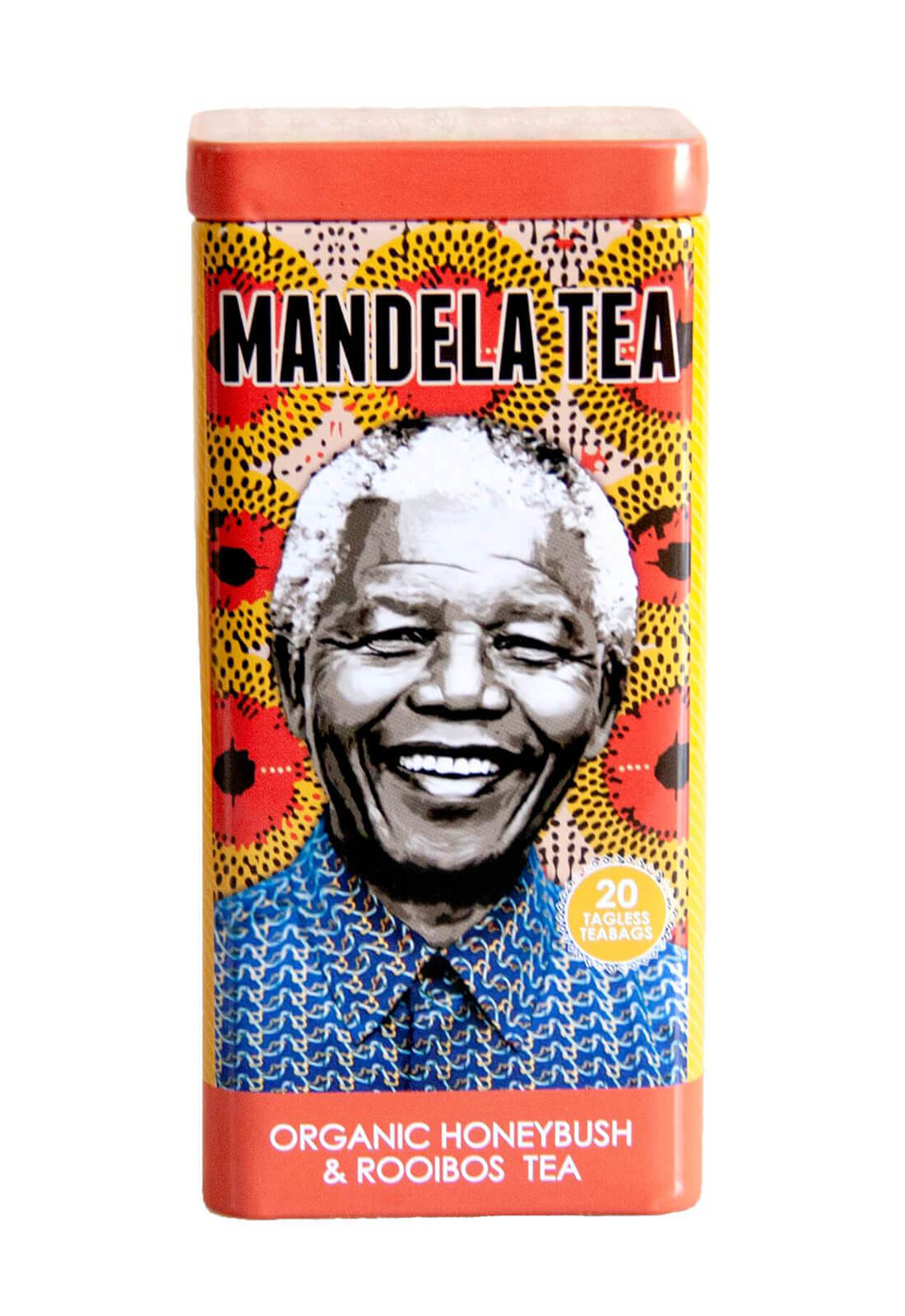 Mandela Tea Commemorative Tea Tin, Organic Honeybush and Rooibos Tea Blend