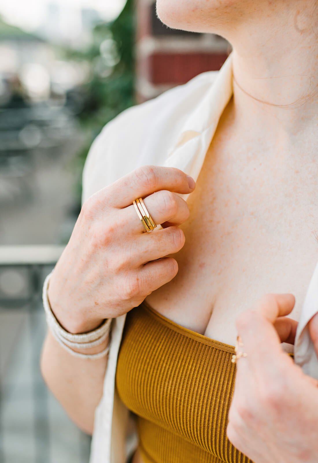 Handmade Brass Stacking Ring, Pembe