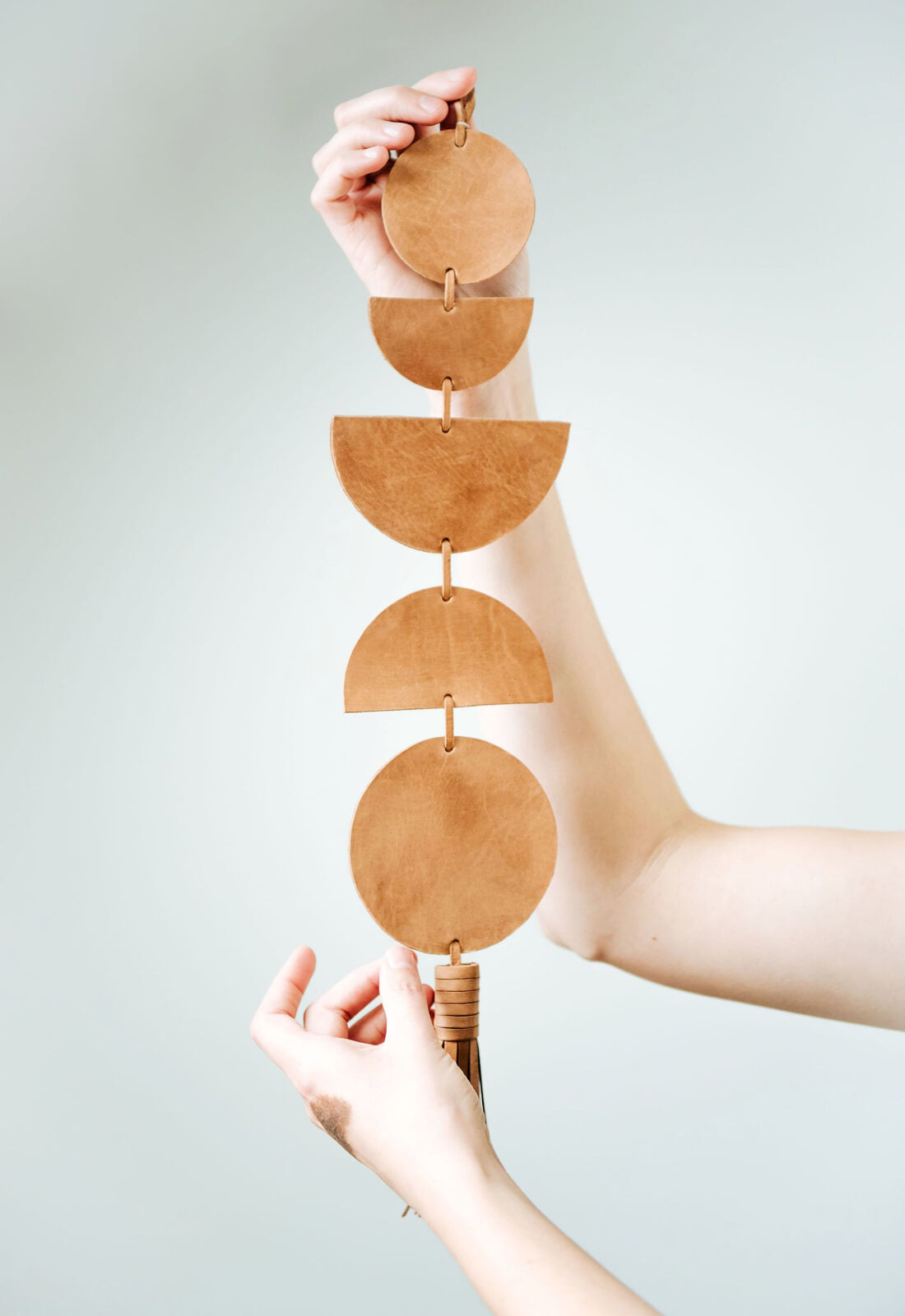 Leather Moon Phases Wall Hanging