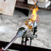 recycled glass wine goblets being made in a glass blowing factory in Swaziland 