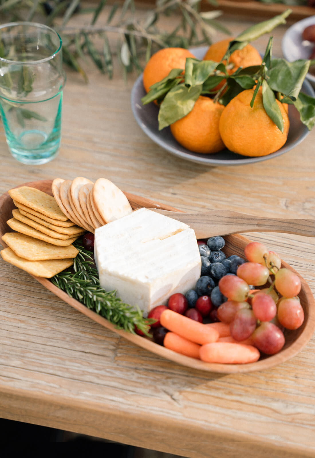 Hand Carved Wild Olive Wood Serving Tray - Oval