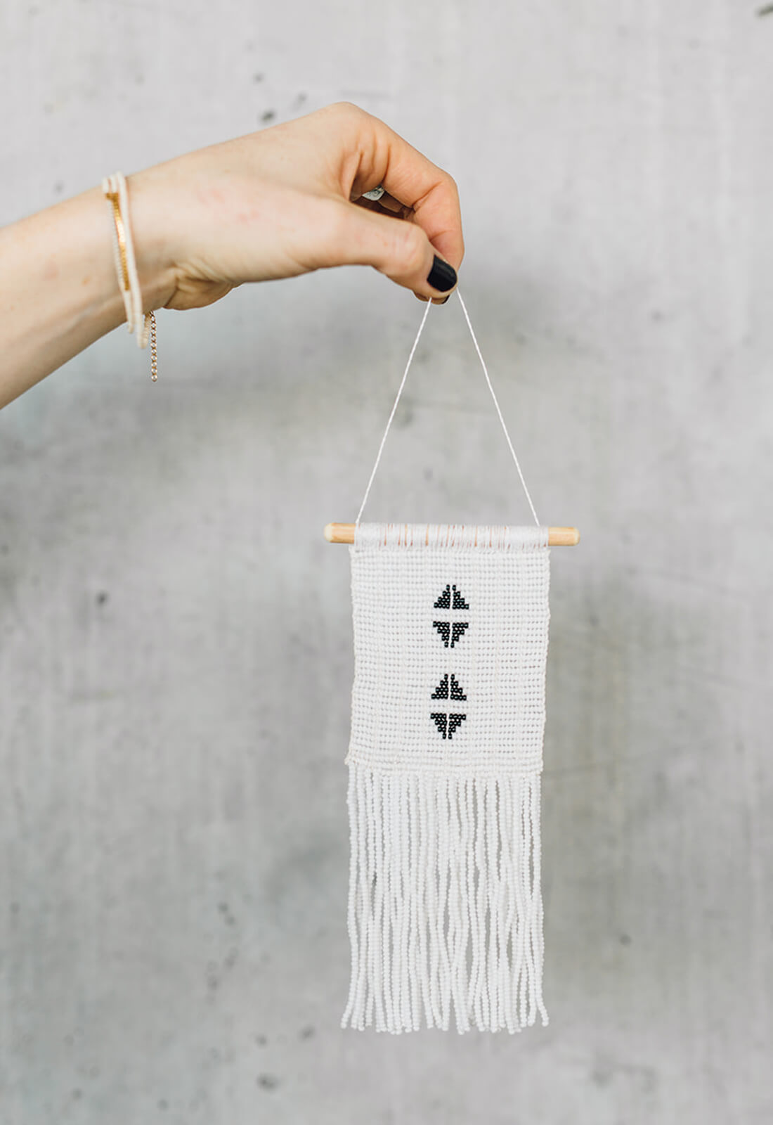 Extra Small Four Triangle Wall Hanging - Black and White — Zeal Living