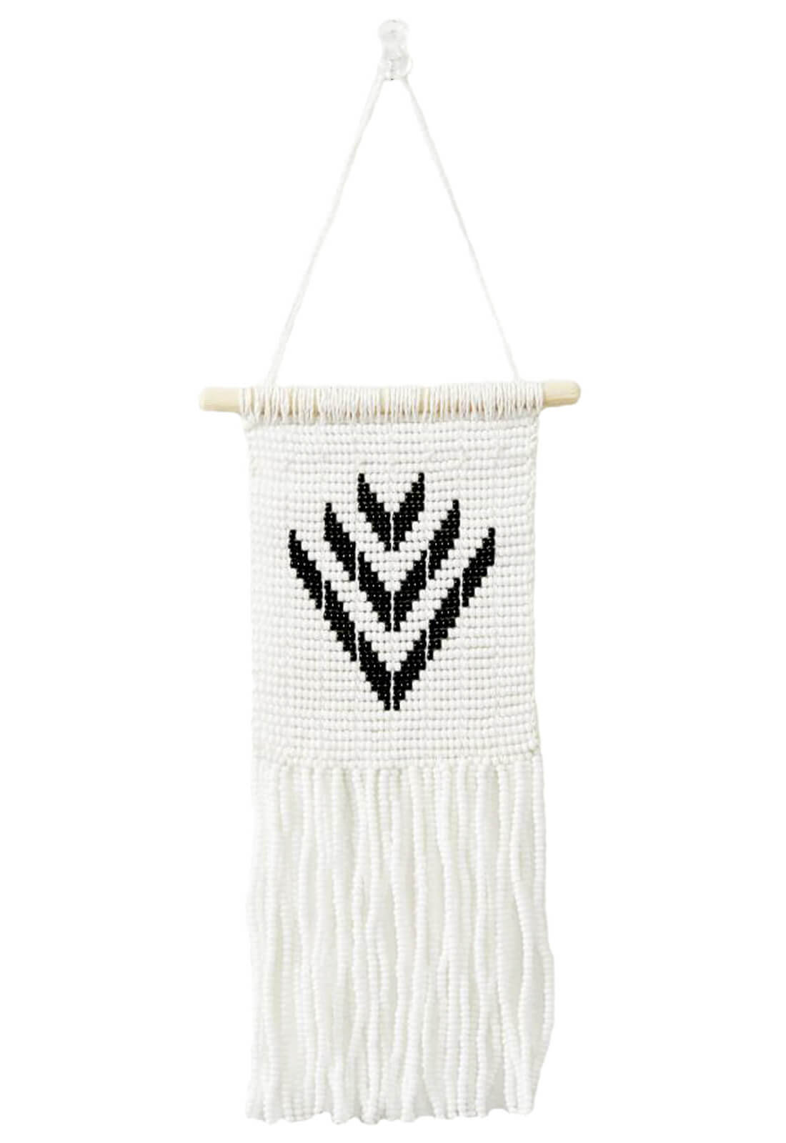 Extra Small Triple V Wall Hanging - Black and White