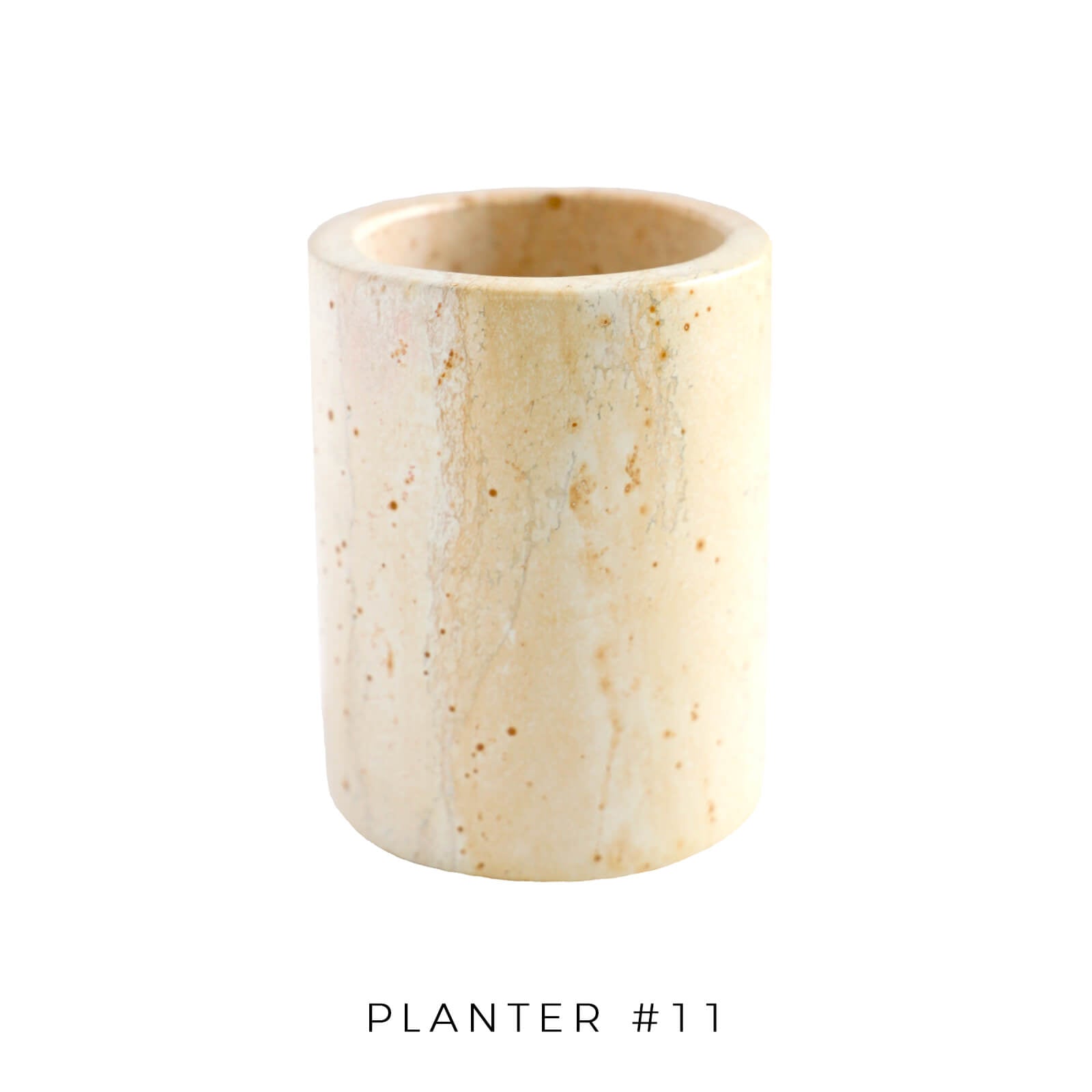 Soapstone Cylinder Planter - Medium