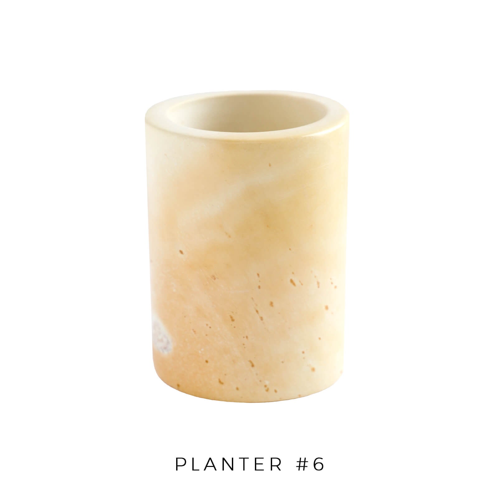 Soapstone Cylinder Planter - Medium