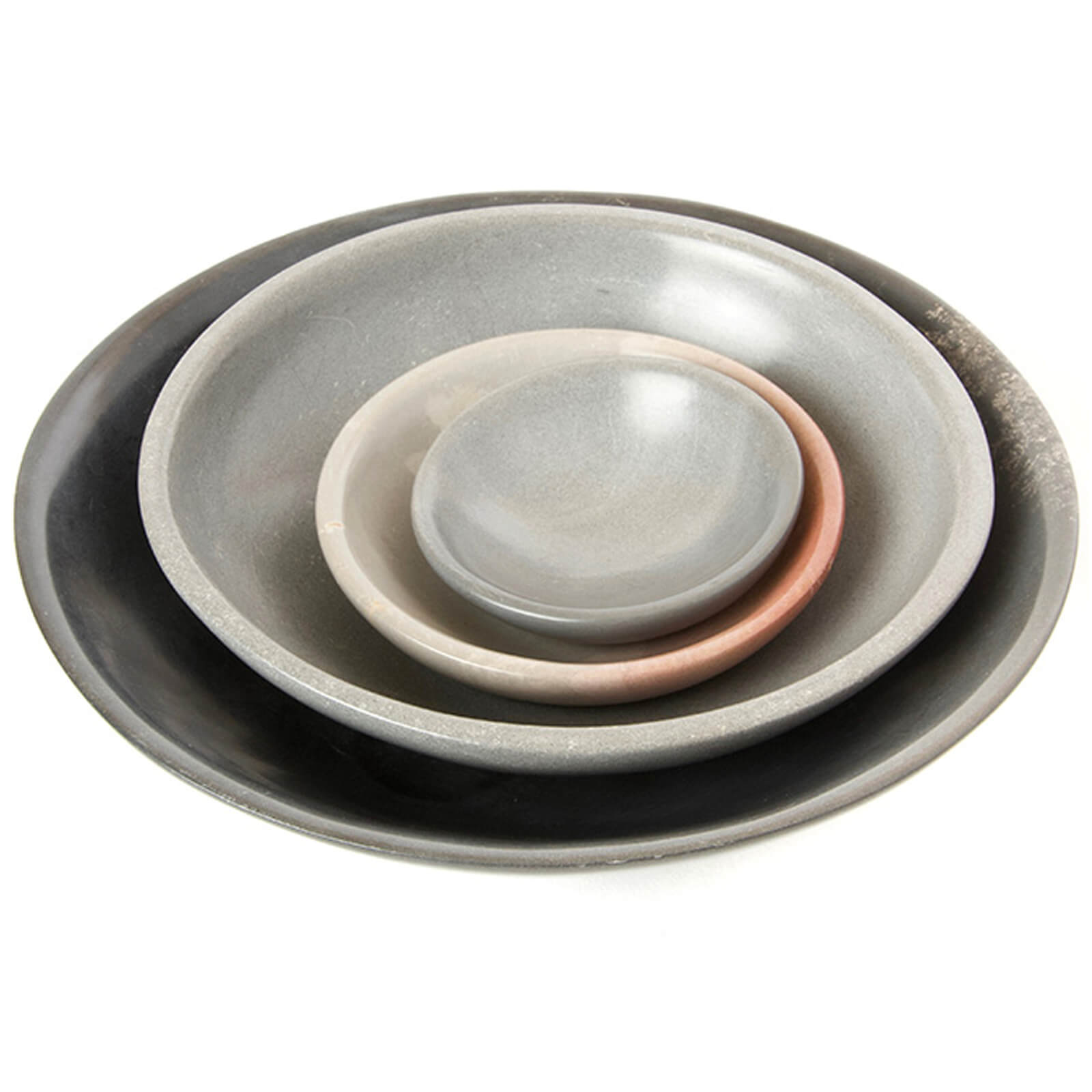 Medium Soapstone Serving Bowl - Grey