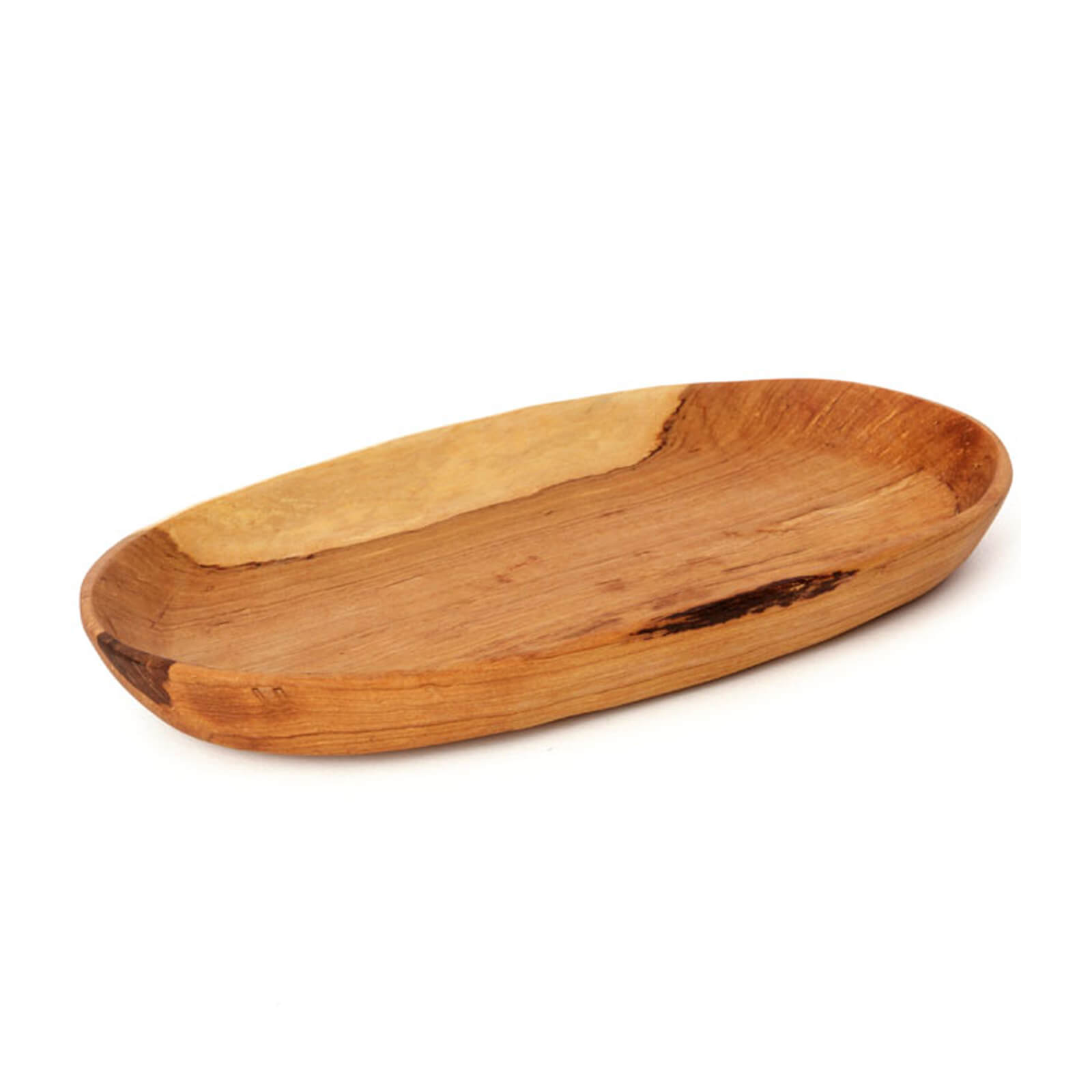 Hand Carved Wild Olive Wood Serving Tray - Oval