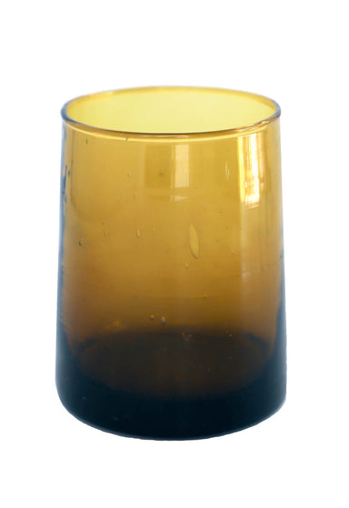 Vintage style brown 6 ounce drinking glasses
